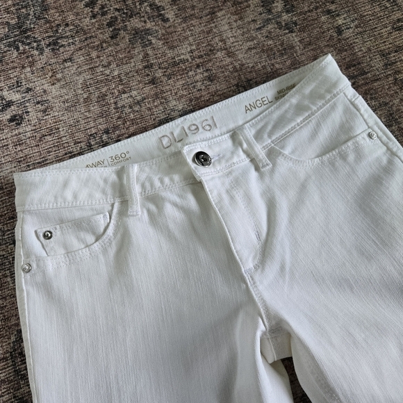 LIKE NEW DL1961 Angel Mid-Rise Skinny Ankle Denim Jeans Pants White Milk Size 28 - Picture 3 of 7